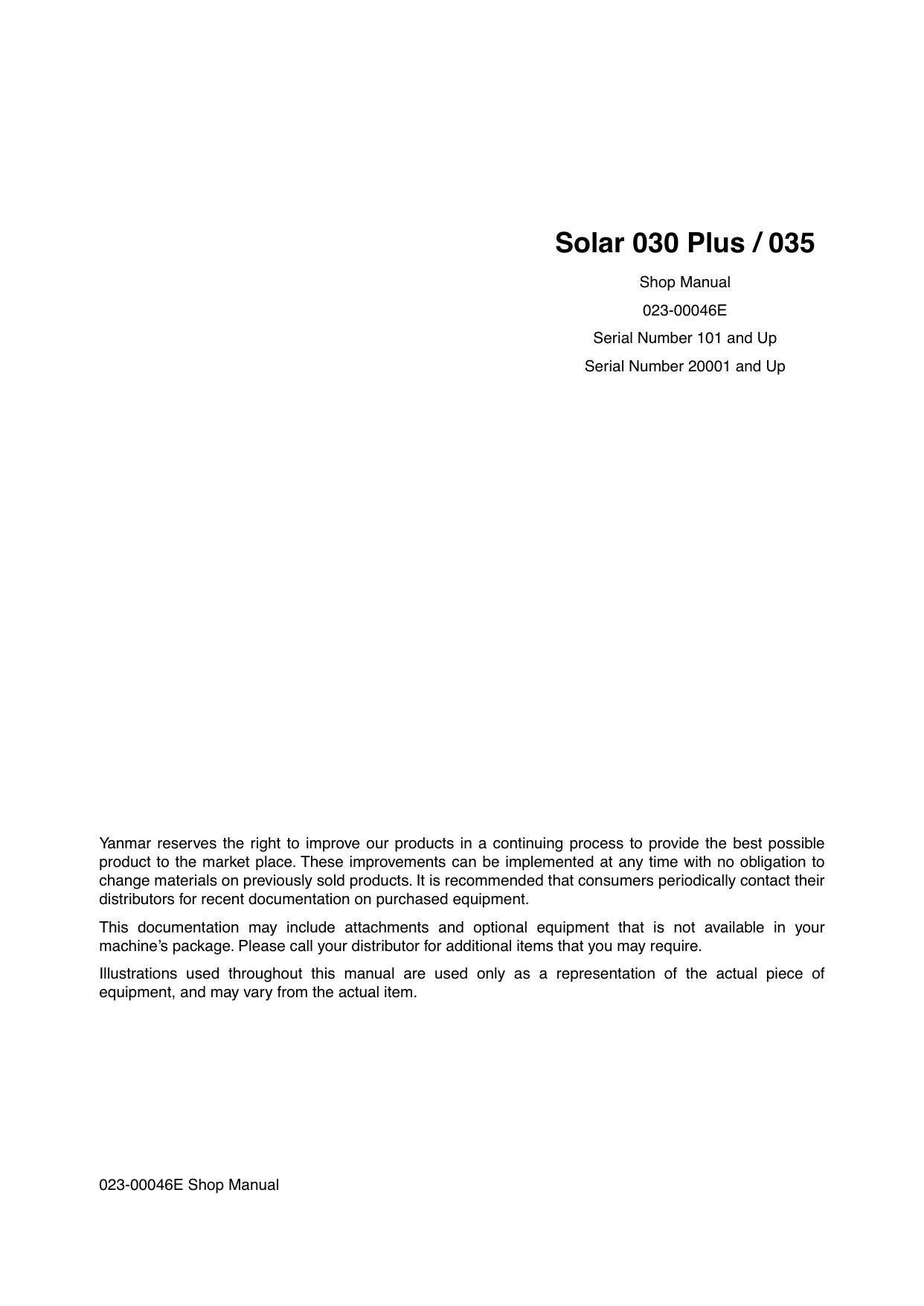 Solar S030 Plus S035 Shop Manual Daewoo Doosan